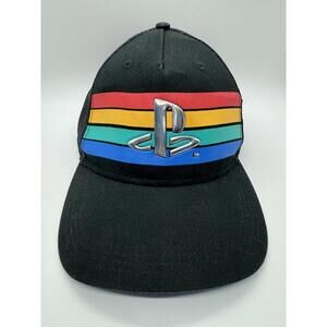 Vintage PlayStation Hat Black And Rainbow Youth Mesh Trucker Snapback